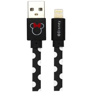 Cable Work With Apple Lighting Licence Minnie Dots Black