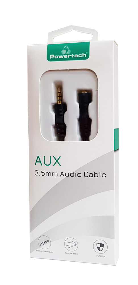 Καλώδιο Powertech Jack 3.5mm M-F, 1.5m, Black - Image 2