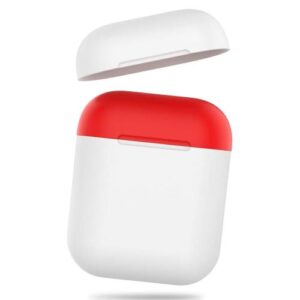 Θήκη airpod AhaStyle Silicone  PT38 Apple  λευκό-κόκκινο