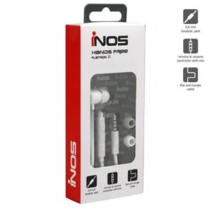 Ακουστικό Inos Hands Free Mono 3.5mm Flatron II με Μικρά Ακουατικά Λευκό