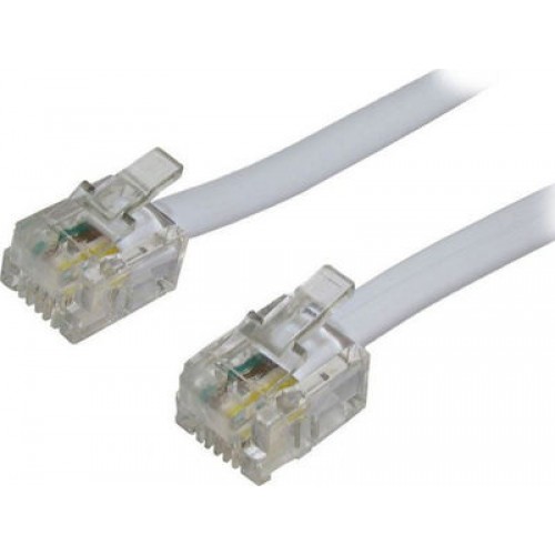 Καλώδιο Powertech cable CAB-T002 RJ11 2m white