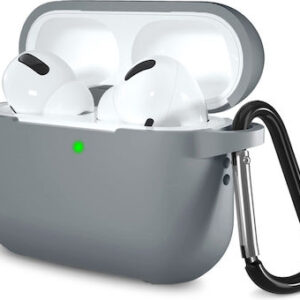Θήκη Airpod Techsuit Silicone for Apple AirPods Pro 1 / 2 Smooth Ultrathin Material Grey
