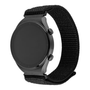 Λουράκι Fixed Nylon Sporty Strap 22mm for Huawei Watch GT 2 (46mm)/GT 2 Pro/GT 3 Pro (46mm)/Ultimate, Xiaomi Watch S1 Black