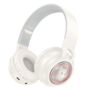 Ακουστικό Hoco Ασύρματα Over Ear Headphones Bluetooth W50 Milky White