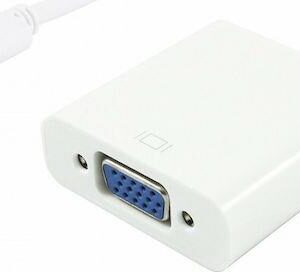Μετατροπέας Powertech USB-C male σε VGA female White Λευκό PTH-034