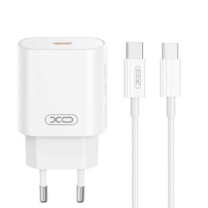 Φορτιστής κινητού XO Wall Charger CE25 PD 25W 1x USB-C + cable USB-C - USB-C White