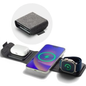Φορτιστής Κινητού Mophie 3-in-1 Wireless Charging Station with MagSafe Black