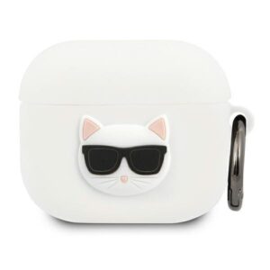 Θήκη Airpod Karl Lagerfeld White Silicone Choupette for Apple AirPods 3