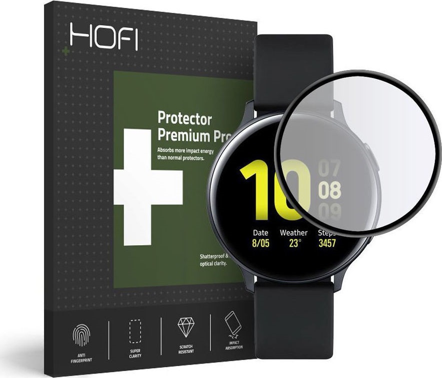 Hofi Hybrid Tempered Glass for Samsung Galaxy Watch Active 2 44mm Black