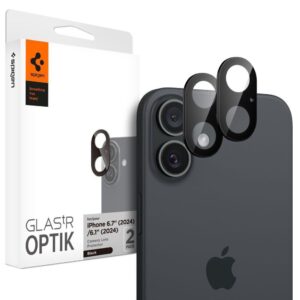 Προστασία Κάμερας Spigen Optik Glas.Tr Camera Protector 2-Pack for iPhone 16/16 Plus Black