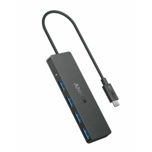 USB Hub Anker Docking Station Type-C to 4x USB, 5Gbps, Plug-and-Play, 20cm Black