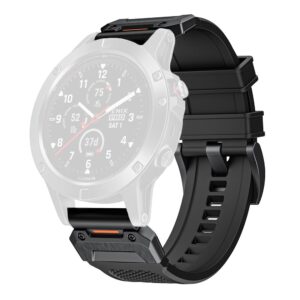 Λουράκι Techsuit Watchband QuickFit 22mm (W068) for Garmin Fenix 5/5 Plus 6/6 Pro/7/Forerunner 935/945/Approach S60 Black