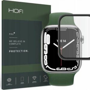 Hofi Hybrid Tempered Glass for Apple Watch 7/8/9 41mm Black