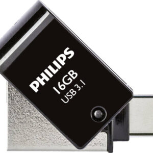 Flash Disk Philips 2-in-1 16GB USB 3.1 Stick with USB - Type-C Black