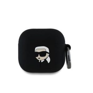 Θήκη Airpod Karl Lagerfeld 3D Logo NFT Karl Head Silicone for AirPods 4 Black