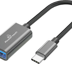 Powertech Usb 3.0 Μετατροπέας Type-C(M) to USB-A(F) Grey