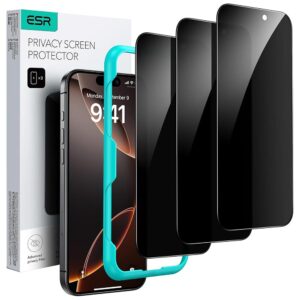 Προστασία οθόνης κινητού ESR Privacy Tempered Glass (3 pack) for iPhone 17 / iPhone 16 Pro Black