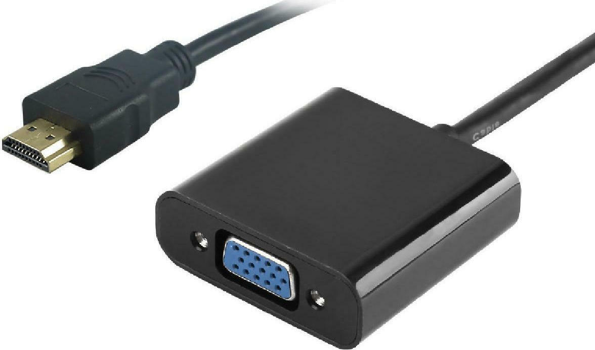 PowerTech Adapter HDMI (M) to VGA (F) Black