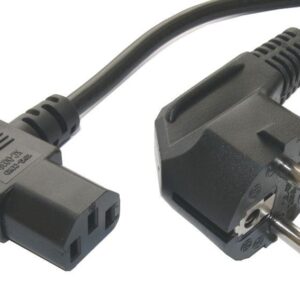 Καλώδιο Τροφοδοσίας Powertech 90° για Η/Υ, 3 Pin, 1.5m, CCS, Black