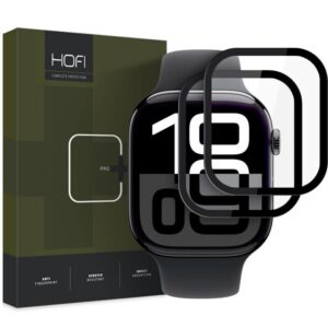 Προστασία Οθόνης Smartwatch Hofi Hybrid Pro+ for Apple Watch 10 46mm Black 2 Pack