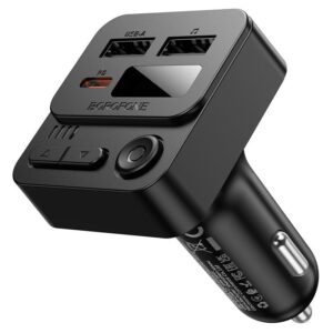FM Transmitter Borofone BC60 Hero MP3, Bluetooth - 2xUSB + Type C - PD 20W Black