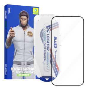 Προστασία οθόνης κινητού Blueo Anti-Dust HD Glass with Applicator Pro for iPhone 16 Pro / iPhone 17 / iPhone 17 Pro Black