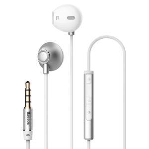 Ακουστικό Baseus Encok H06 Lateral Earphones Earbuds Headphones with Remote Control Silver