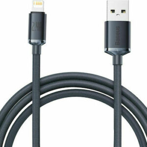 Καλώδιο Baseus Crystal Shine Cable USB-A to USB Lightning 18w 2.4A 2m Black