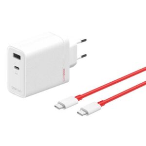 Φορτιστής OnePlus SuperVOOC 120W Dual USB-A/Type-C Travel + USB-C/USB-C Cable White