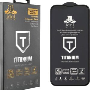 Προστασία οθόνης κινητού Idol 1991 Tempered Glass for Xiaomi Redmi Note 14 5G 9H 0.25mm Titanium Semi Curved Full Glue Clear Black