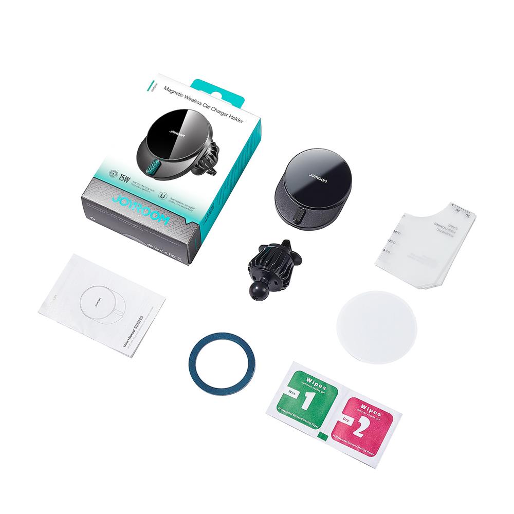 Βάση-Φορτιστής Joyroom Magnetic Holder with 15W Inductive Charger for Car Air Vent Black - Image 2