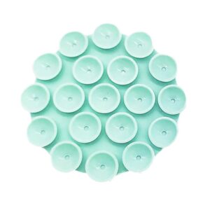 Techsuit Phone Holder Suction Pad for Selfies, Silicone, Adhesive Mount, Round Shape Cyan