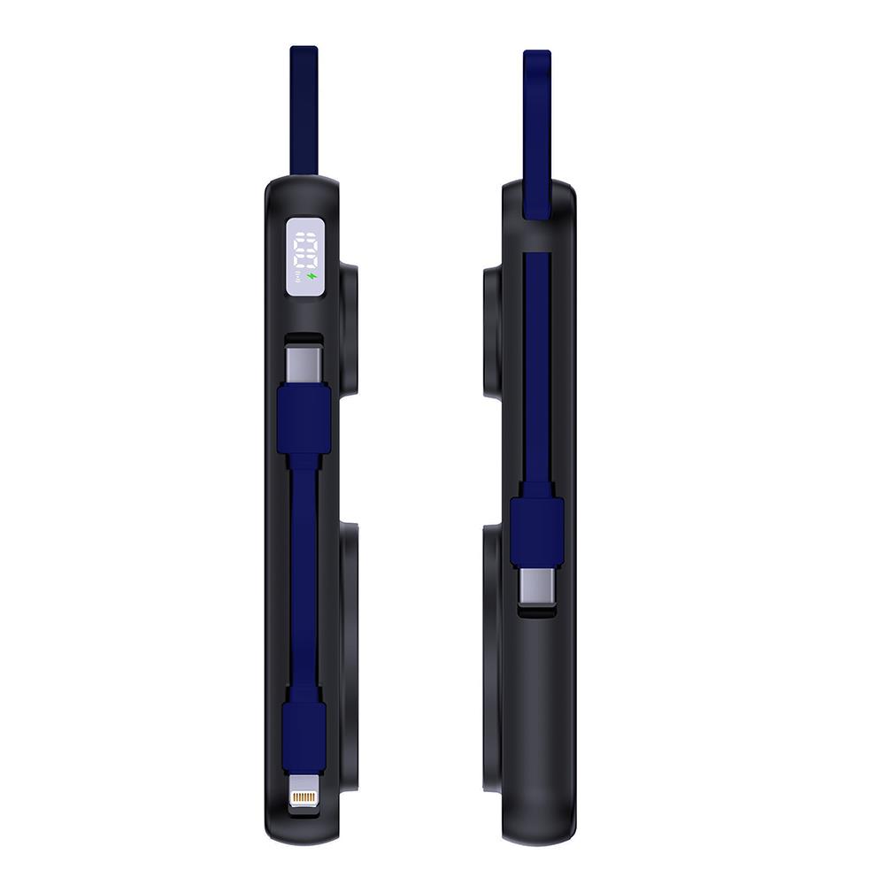 Powerbank 3mk PastelUp USB-A/USB-C/Lightning, MagSafe/Qi, 10.000mAh, 22.5W, Aluminum Black - Image 3