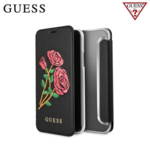 Θήκη κινητού Guess Flower Desire PU Leather Cover Book  with Transparent Back for iPhone 8/7 black