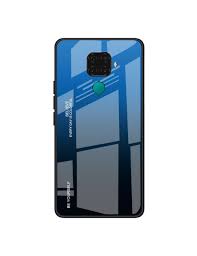 Θήκη κινητού Gradient Glass Durable Cover with Tempered Glass For Huawei Mate 30 Lite Black -Blue
