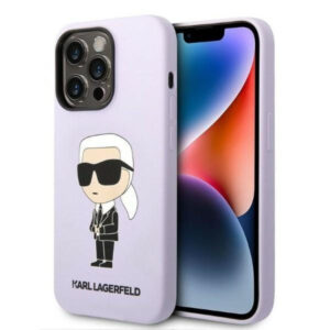 Θήκη κινητού Karl Lagerfeld for Apple iPhone 14 Pro Max Hardcase Purple Silicone Ikonik