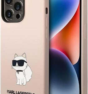 Θήκη Κινητού Karl Lagerfeld Silicone,Choupette for iPhone 14 Pro Max Pink