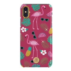 Θήκη κινητού Kingxbar Blossom  decorated with original Swarovski crystals For iPhone XS / iPhone X pink