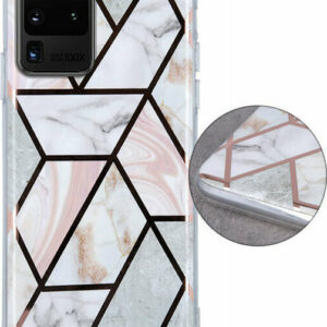 Θήκη κινητού Geometric Marmur  for Samsung S20 Ultra/ S20 Ultra 5G pink
