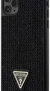 Θήκη Κινητού Guess Rhinestones Trinagle Metal Logo for iPhone 11 Pro Black