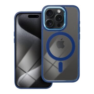 Θήκη κινητού Forcell Color Edge Mag Cover Compatible with MagSafe for iPhone 15 Pro Navy Blue