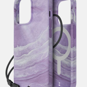 Θήκη κινητού Bodyguardz Carve Marble MagSafe for iPhone 15 Pro Purple/White