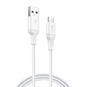 Lito Data Cable USB to Type-C, 2.4A, PVC, 1m White