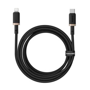 Baseus Data Cable Dura Series Type-C to Lightning, Fast Charging, PD 20W, Nylon, 2m Gold / Black
