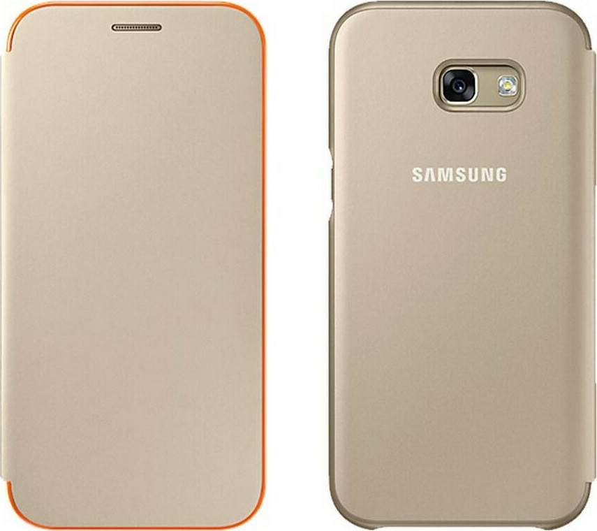 Θήκη κινητού για Samsung Galaxy A3 (2017) Flip Cover Gold - Image 2