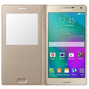 Θήκη κινητού Kld Clear View for Samsung Galaxy A7 (2015) Book Gold