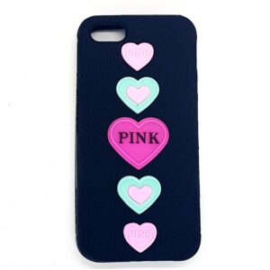 Θήκη Κινητού Oem For iPhone 5 Pink Hearts Black
