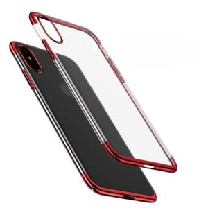 Θήκη κινητού Baseus Glitter Hard PC  Transparent Electroplating Cover for iPhone X red