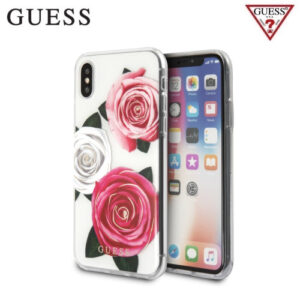 Θήκη κινητού Original faceplate  Guess GUHCPXROSTRT for iPhone X gold flower