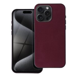 Θήκη κινητού Forcell Woven Mag Cover for iPhone 15 Pro Burgundy